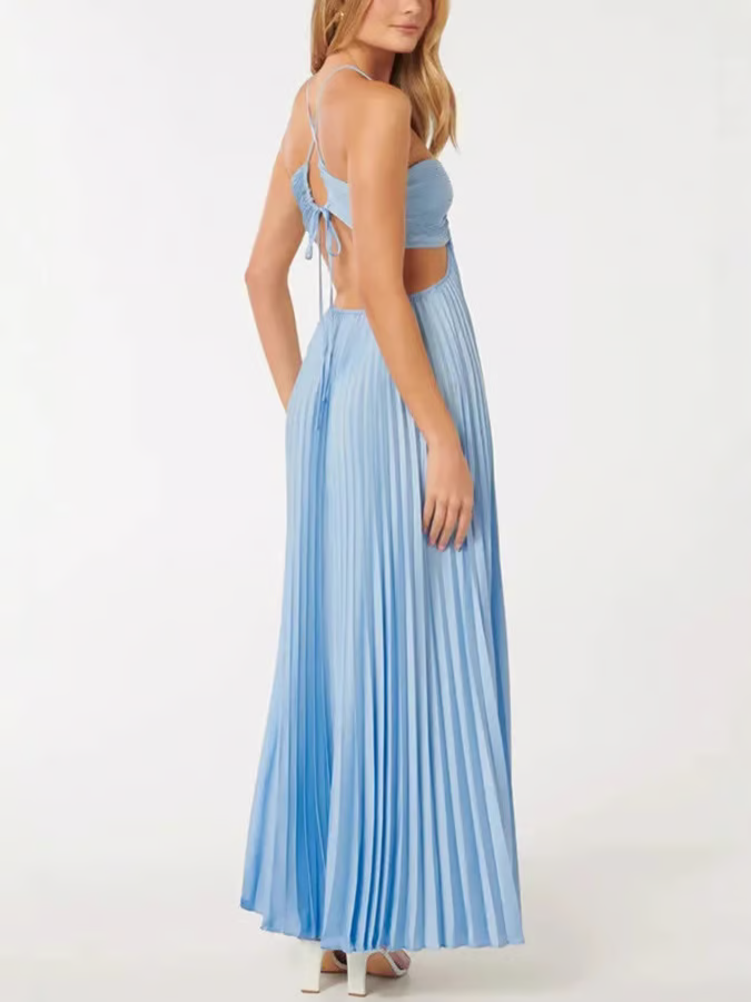 Orchidee | Maxikleid Sommer Neckholder Elegant Fließende Silhouette 4