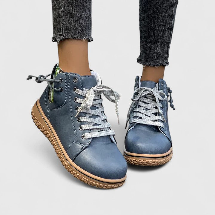 Pavla | Elegante & Bequeme Damen Stiefeletten mit Schnürung und Reißverschluss 0