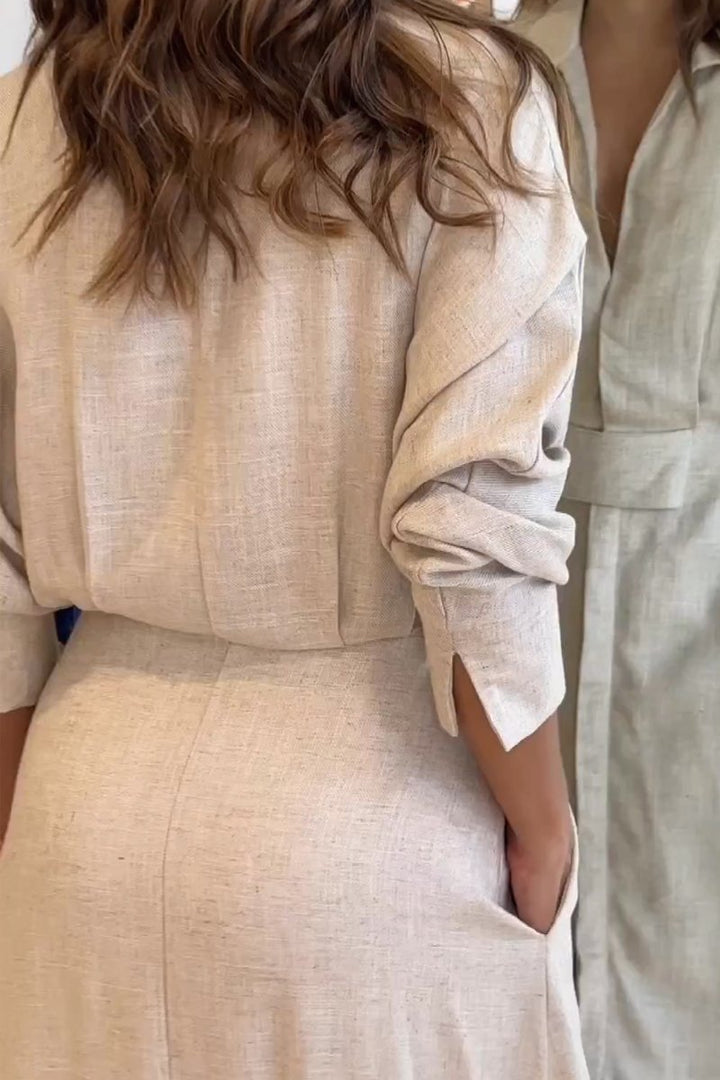 Pia | Elegantes, Zeitloses &amp; Bequemes Maxi-Hemdkleid für Damen 1
