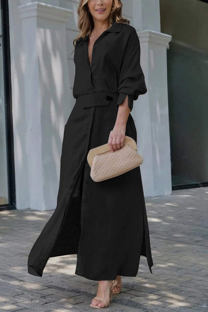 Pia | Elegantes, Zeitloses &amp; Bequemes Maxi-Hemdkleid für Damen 3
