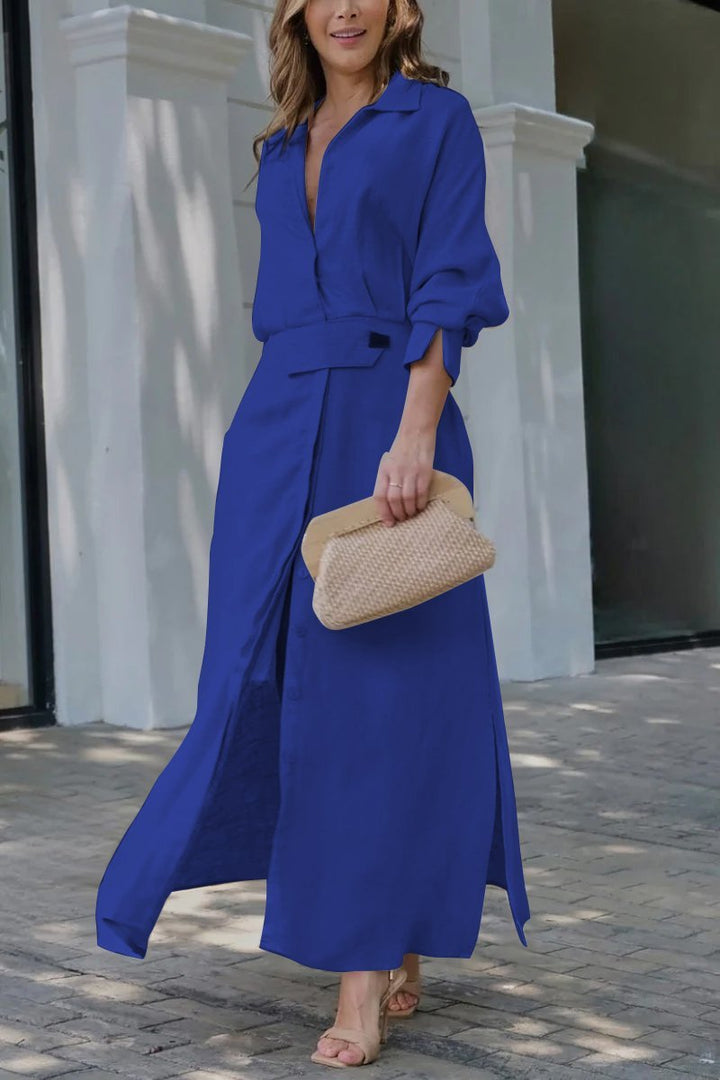 Pia | Elegantes, Zeitloses &amp; Bequemes Maxi-Hemdkleid für Damen 4