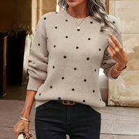 Mila | Cozy Knit Sweater with an Elegant Polka-Dot Pattern
