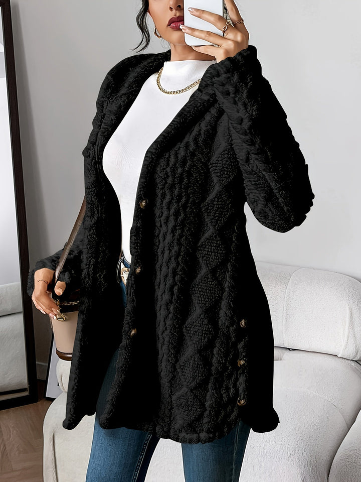 Rosalie | Kuschelige Damen Strickjacke mit Kapuze 5