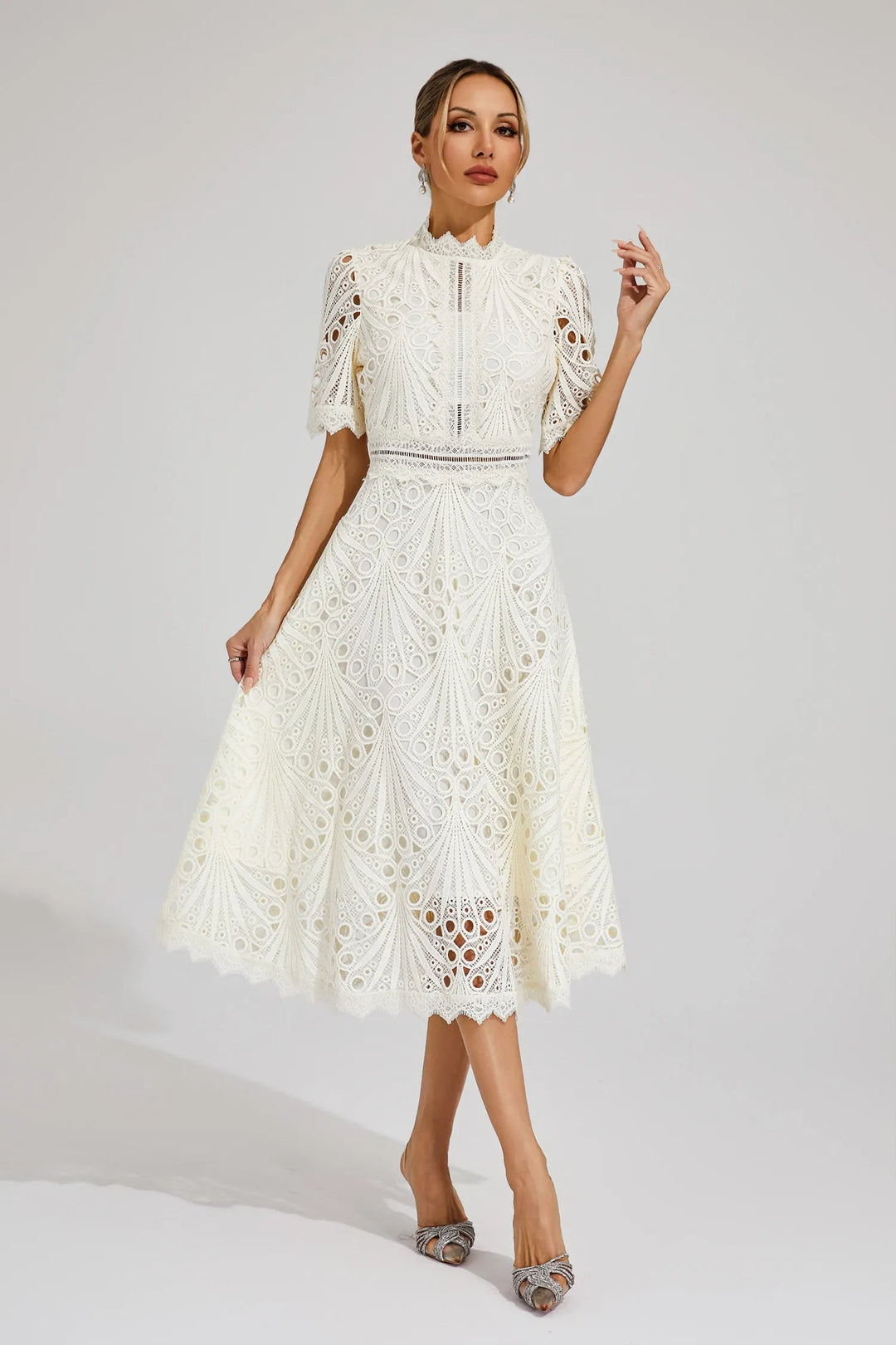 Rosalinda | Elegantes Festliches Kleid für Damen – Romantisches Midikleid für Hochzeitsgast 9