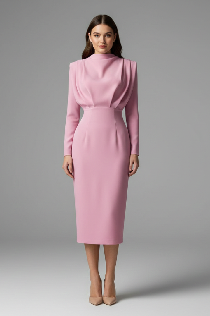 Sarina | Elegantes Maxikleid Langarm für Damen – Festlich &amp; Zeitlos 0
