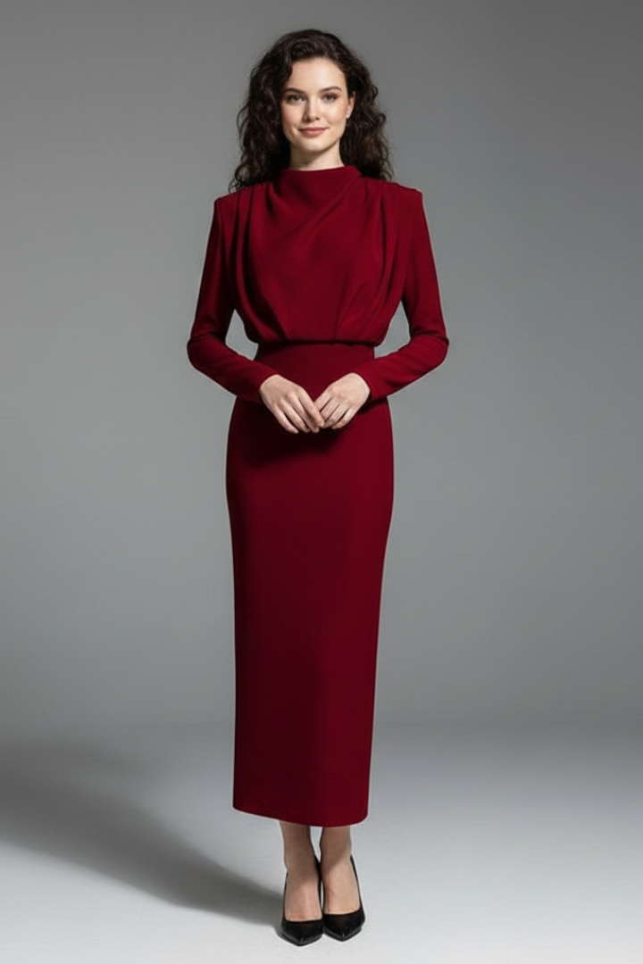 Sarina | Elegantes Maxikleid Langarm für Damen – Festlich &amp; Zeitlos 5