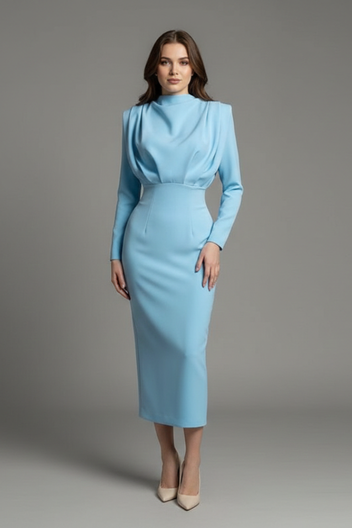Sarina | Elegantes Maxikleid Langarm für Damen – Festlich &amp; Zeitlos 8