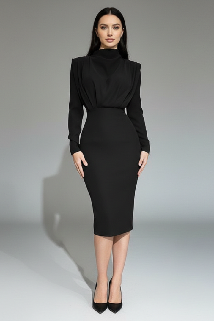 Sarina | Elegantes Maxikleid Langarm für Damen – Festlich &amp; Zeitlos 9