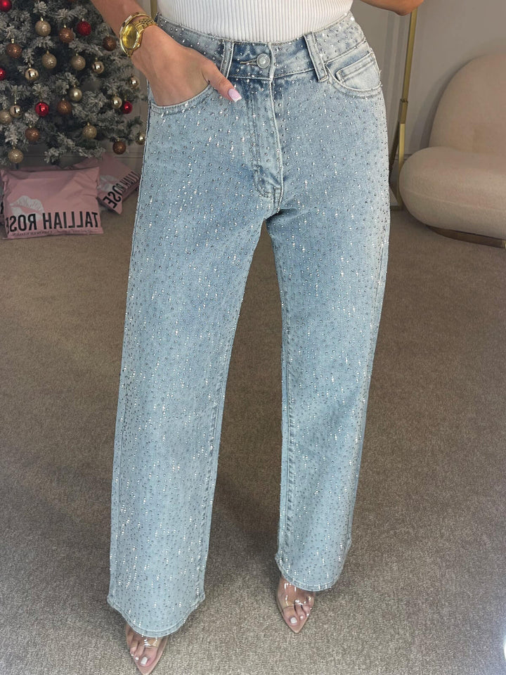 Selina | Stylische High-Waist-Glitzer-Jeans 5