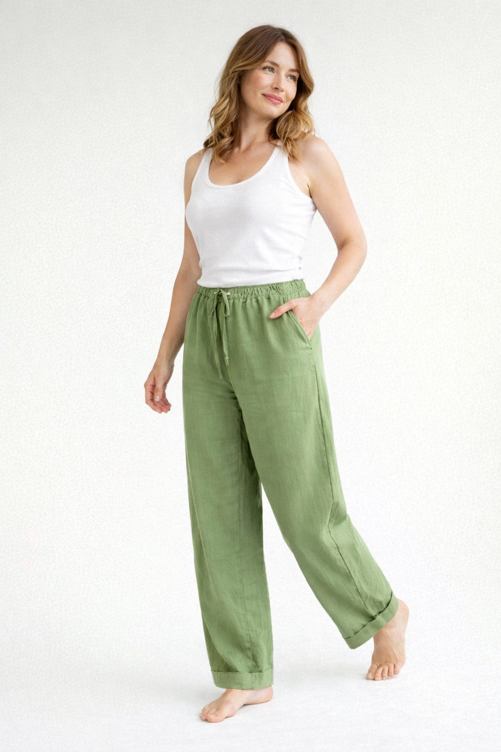Senanur | Bequeme Damenhose mit hohem Bund 7