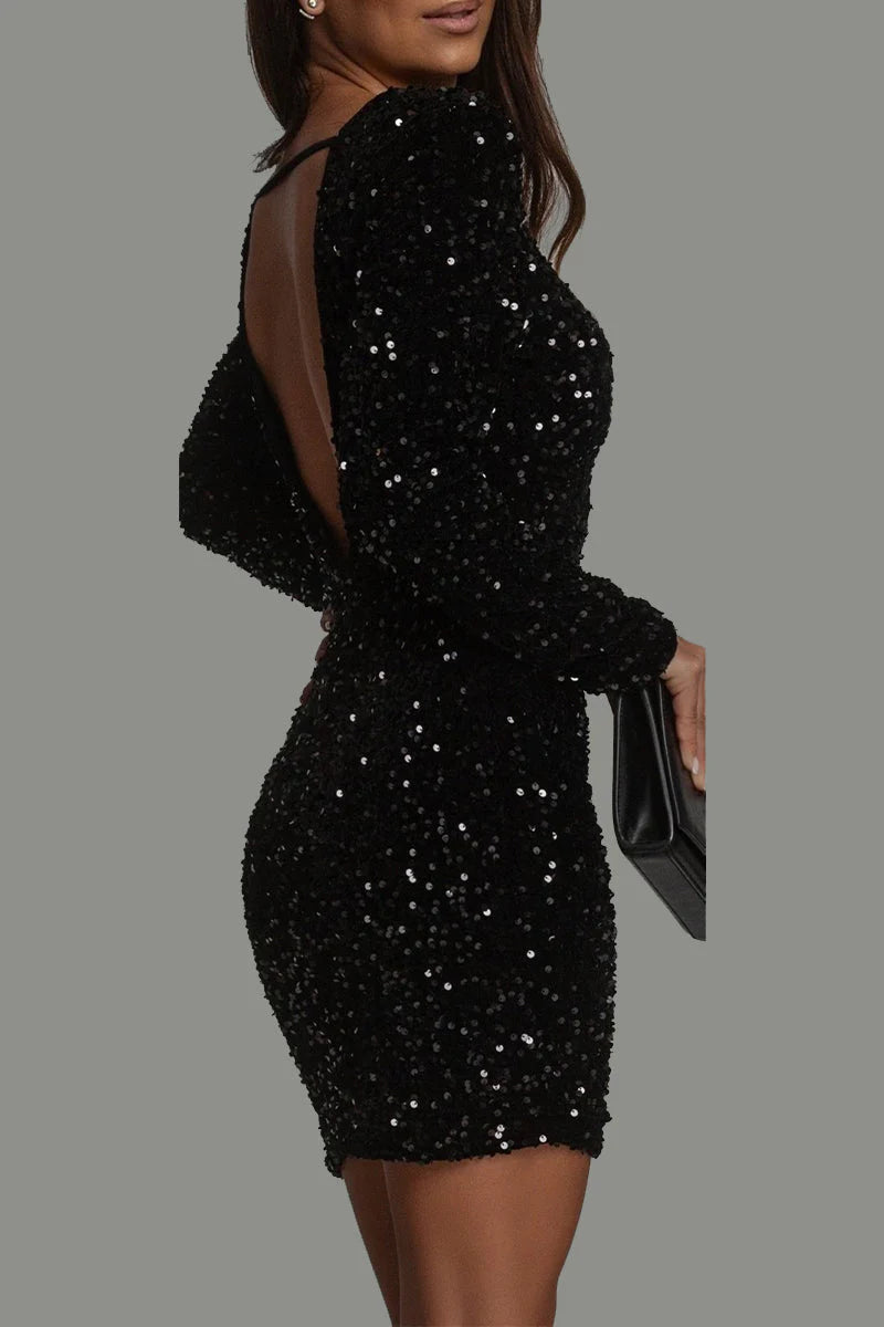 Seraphina | Rückenfreies Pailletten-Minikleid für den Abschlussball 5