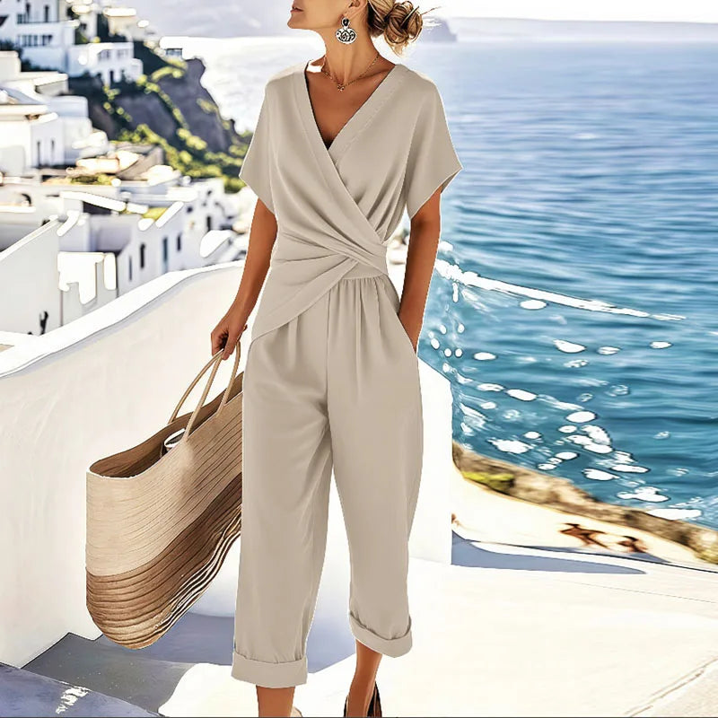 Sienna | Damenmode Zweiteiliges Set Wickeloberteil Elegante Sommermode 1