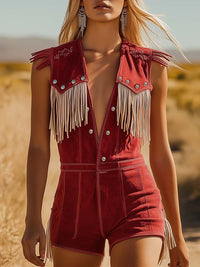 Maya | Stilvoller und dynamischer Fransen-Jumpsuit