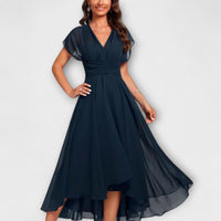 Maria| Elegant V-Neck Midi Dress