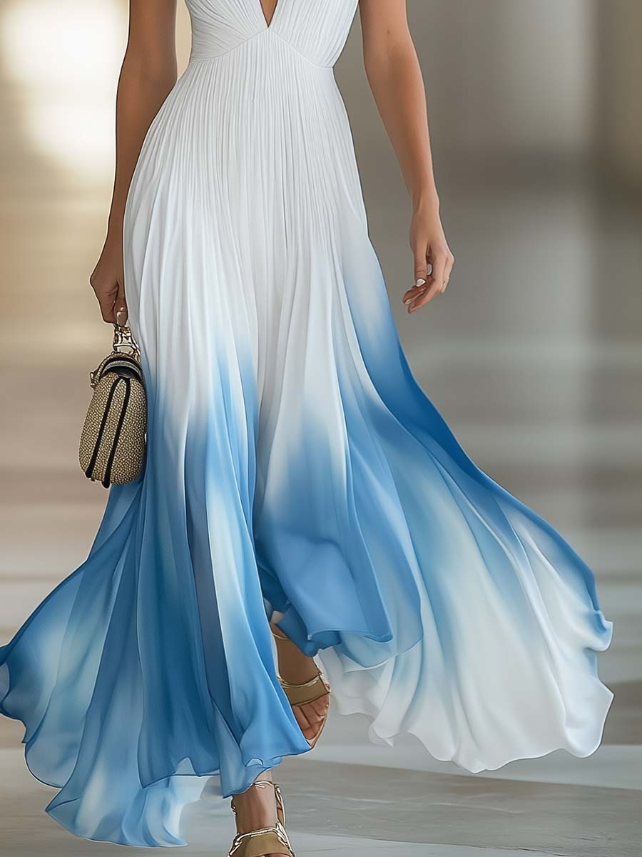 Sienna | Elegantes, Atmungsaktives Damen-Maxikleid mit V-Ausschnitt 3