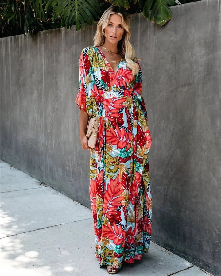 Sienna | Maxikleid Sommer Boho Stil Elegantes Wickeldesign Atemberaubend 0