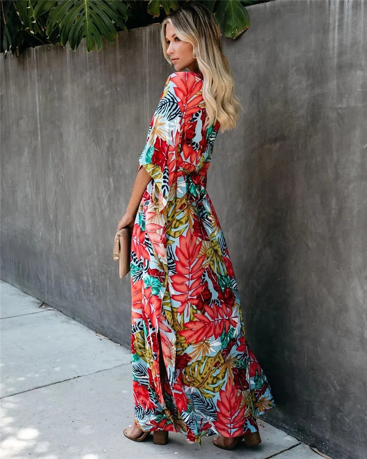 Sienna | Maxikleid Sommer Boho Stil Elegantes Wickeldesign Atemberaubend 2
