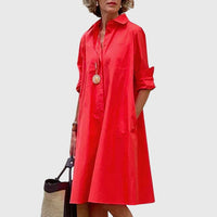 Clara | Elegantes Freizeitkleid mit praktischen Taschen