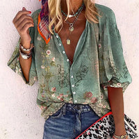 Nora | Colorful Boho Blouse with Loose Fit for Women