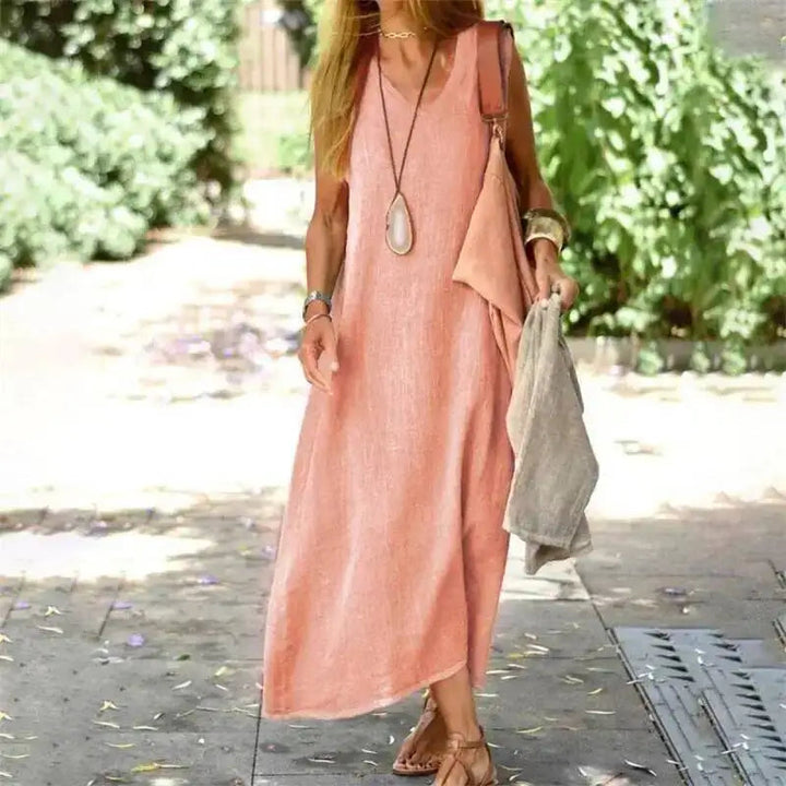 Soleil | Elegantes und luftiges Maxikleid aus Leinen 0