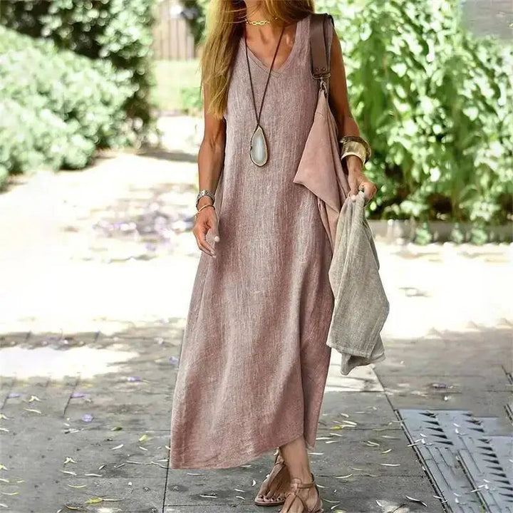Soleil | Elegantes und luftiges Maxikleid aus Leinen 8