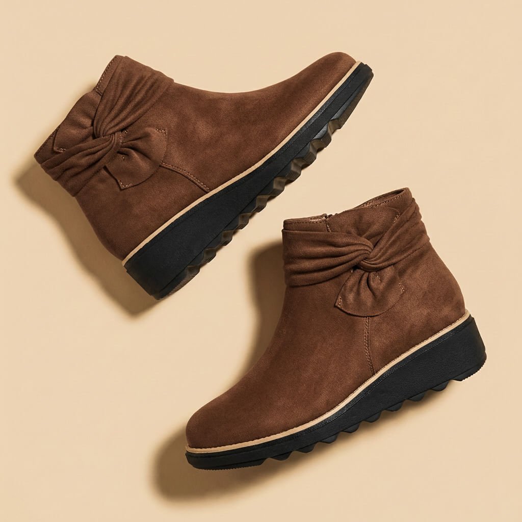 Sophia | Elegante Wildleder-Stiefel mit Schleifen Akzent 1