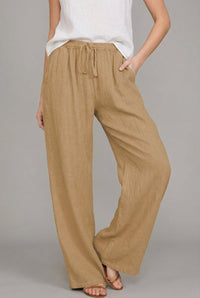 Charlotte | Airy and Elegant Wide-Leg Pants with Drawstring