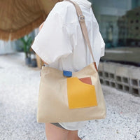 Emilia | Stylish and Versatile Color-Block Canvas Tote Bag