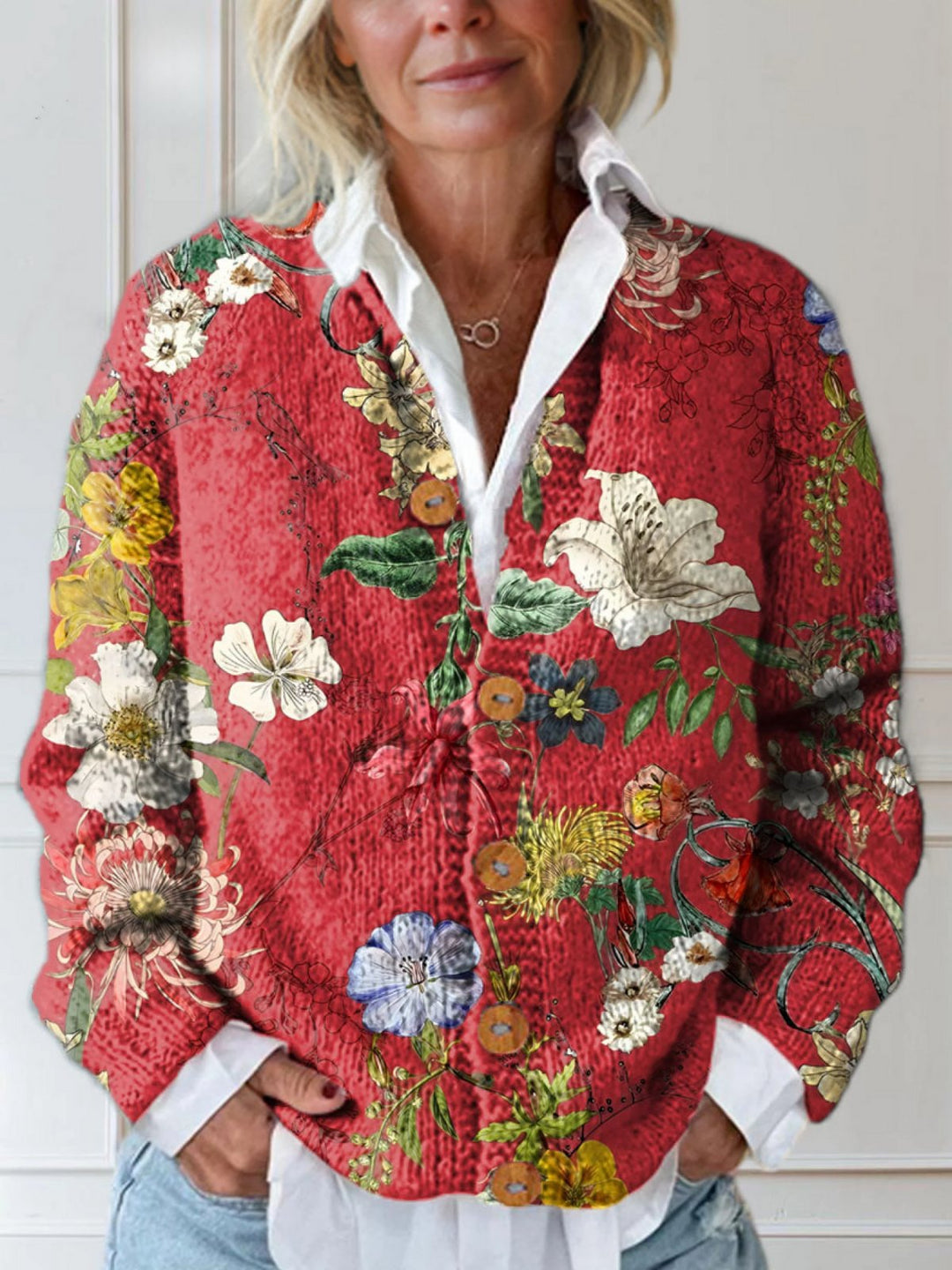 Sophie | Eleganter, Gemütlicher Blumen-Cardigan für Damen – Perfekt für Layering 0