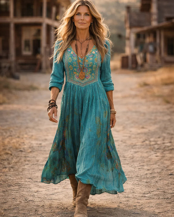 Sophie | Elegantes Maxikleid Langarm – Romantisches Design für Sommer & Festliche Anlässe 1