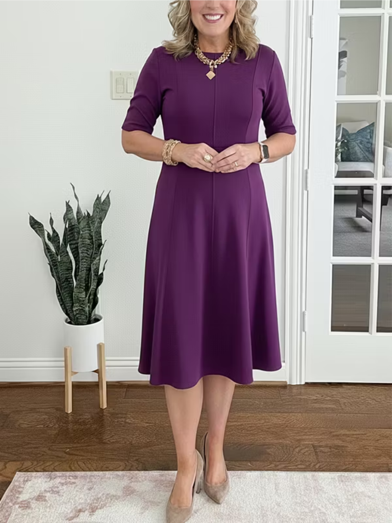 Sophie | Elegantes, Vielseitiges Damen Midi Kleid für Jede Gelegenheit 3
