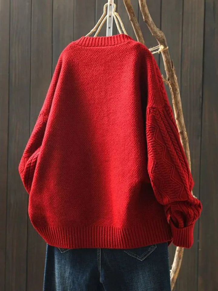 Sophie | Gemütliche und stilvolle Zopfmuster Strickjacke 2