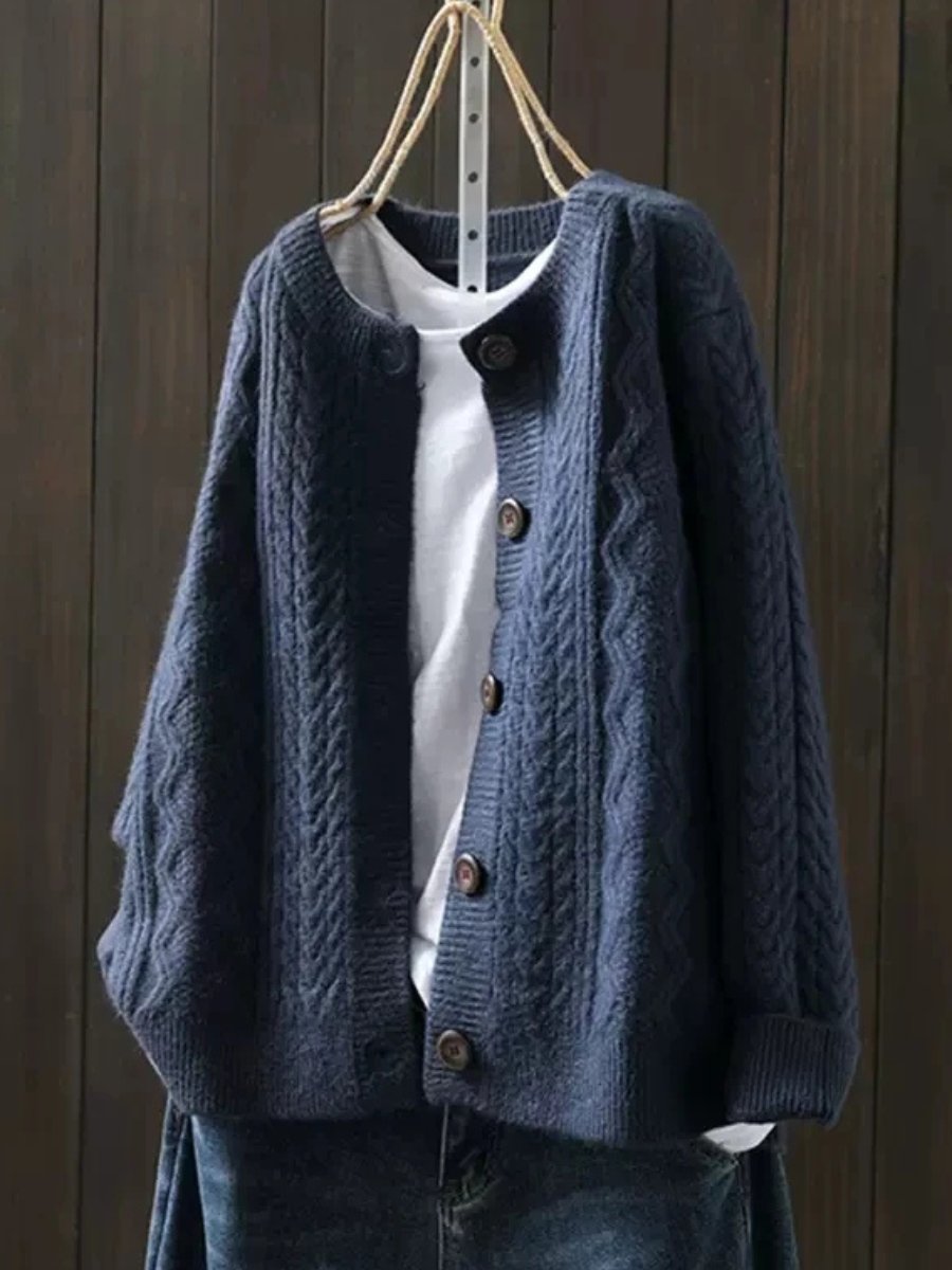 Sophie | Gemütliche und stilvolle Zopfmuster Strickjacke 3