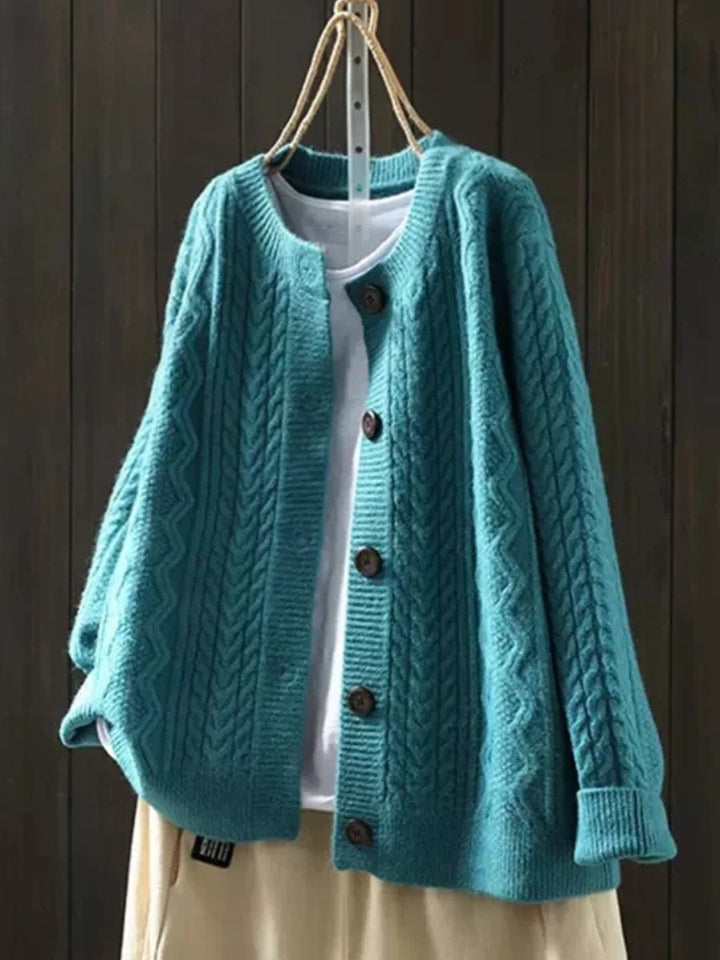 Sophie | Gemütliche und stilvolle Zopfmuster Strickjacke 5