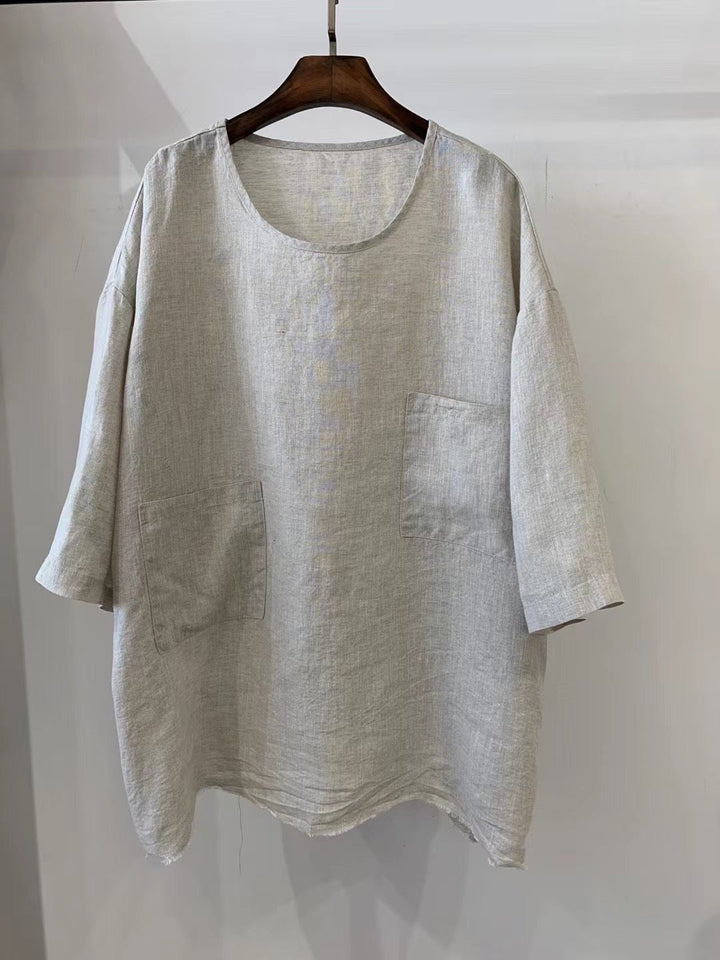 Sophie | Lässige und bequeme Leinen tunika top 0