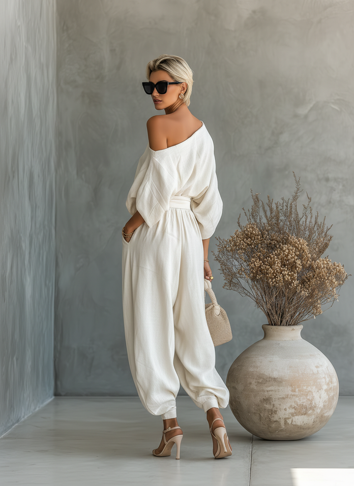 Thessaly | Schulterfreies, Elegantes &amp; Bequemes Damen Zweiteiler-Set 4