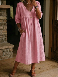 Werner| Elegant Midi Dress with Pockets