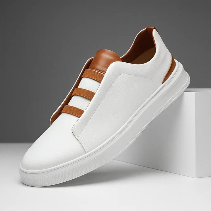 Tomas | Elegante, Bequeme &amp; Strapazierfähige Herren Slip-On-Sneaker aus Leder 0