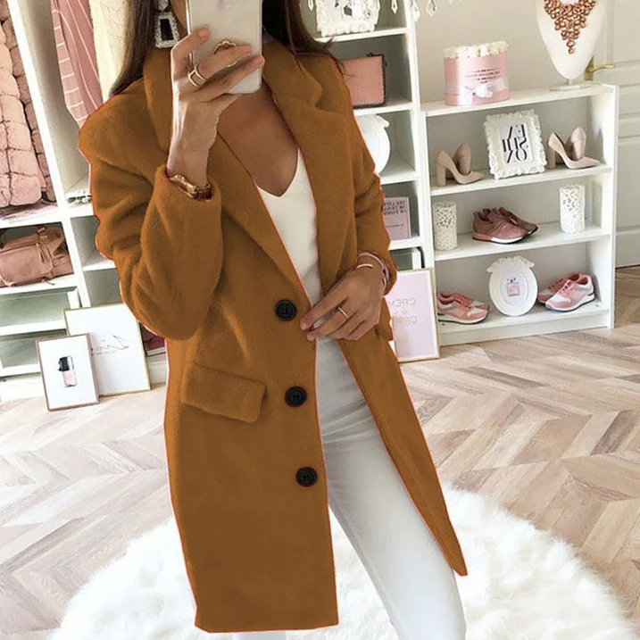Ursula | Langer Damenblazer im eleganten Stil 1