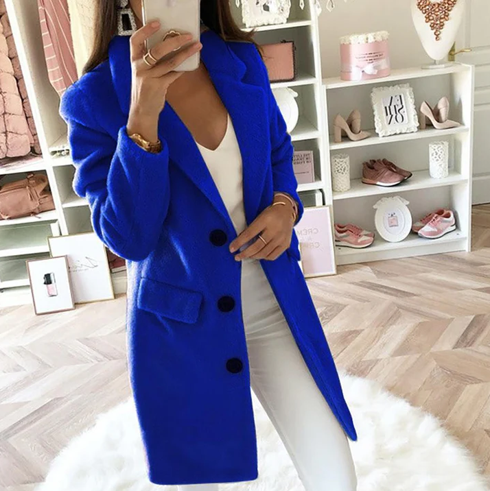 Ursula | Langer Damenblazer im eleganten Stil 2