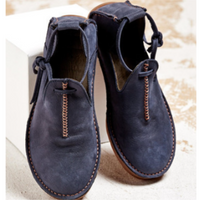 Sandra | Elegant flat lace-up shoes in maritime chic style