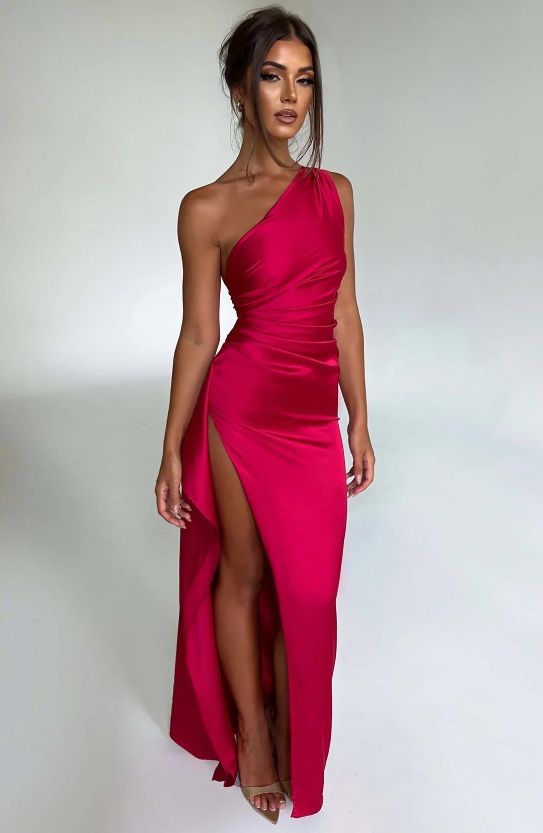 Valentina | Elegantes, Glamouröses Abendkleid Lang mit Einem Träger für Festliche Anlässe 0