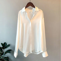 Brigitte| Romantic Ruffled Shirt with Silk Look