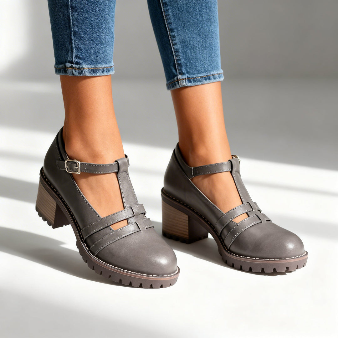 Valentina | T-Riemen Blockabsatz Loafer Elegant Komfortabel Stilvoll 5