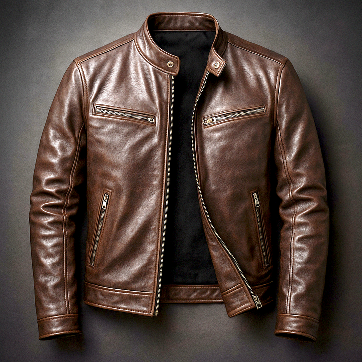 Vento | Klassische Vintage Lederjacke für Männer 0