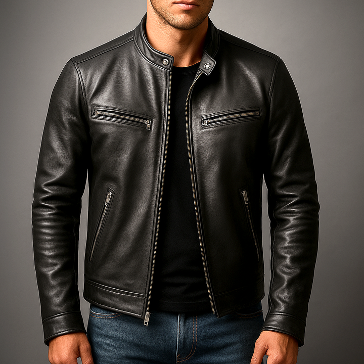 Vento | Klassische Vintage Lederjacke für Männer 6