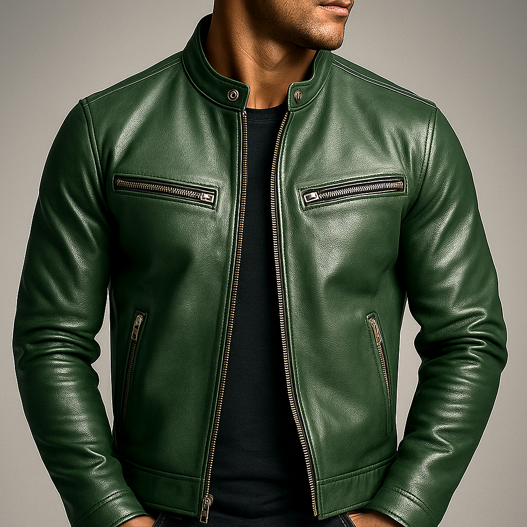 Vento | Klassische Vintage Lederjacke für Männer 7