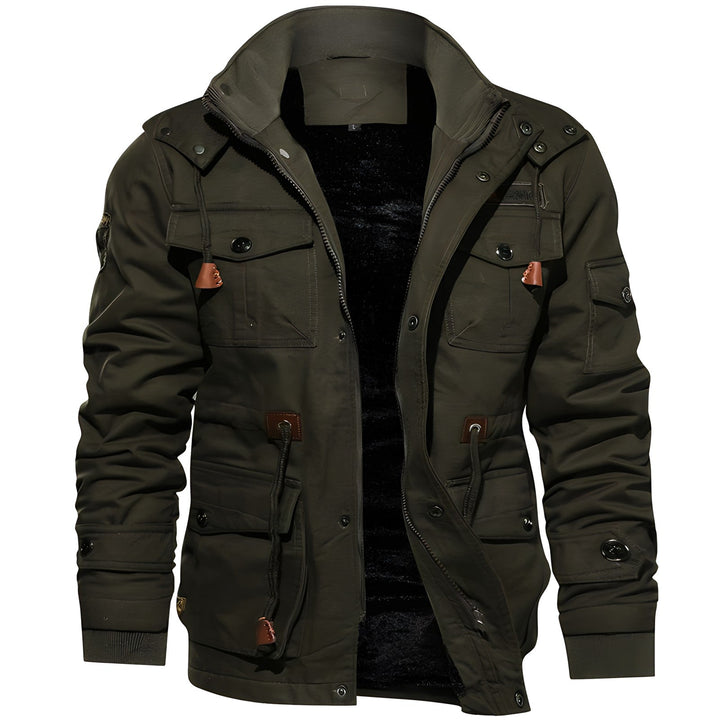 Vento | Praktische Militärjacke mit Fleece-Kapuze 0