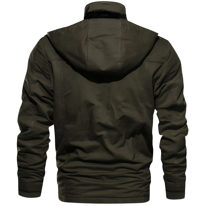 Vento | Praktische Militärjacke mit Fleece-Kapuze 2