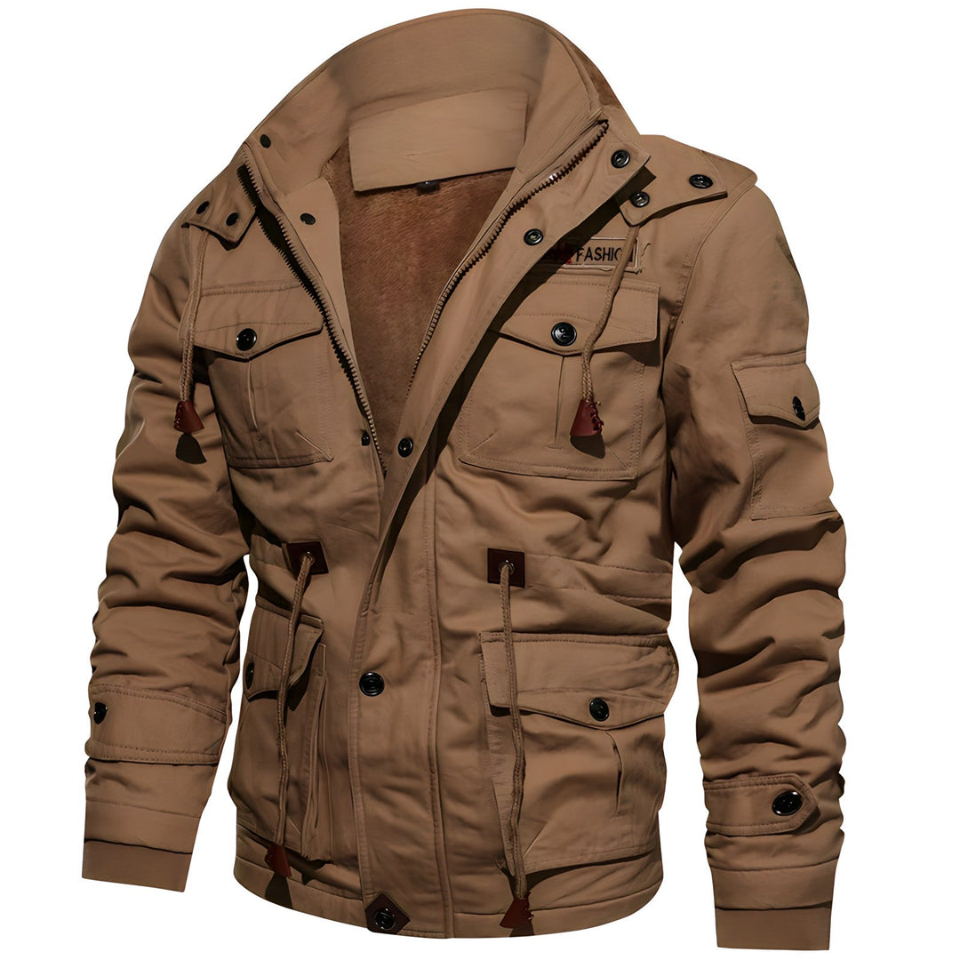 Vento | Praktische Militärjacke mit Fleece-Kapuze 3